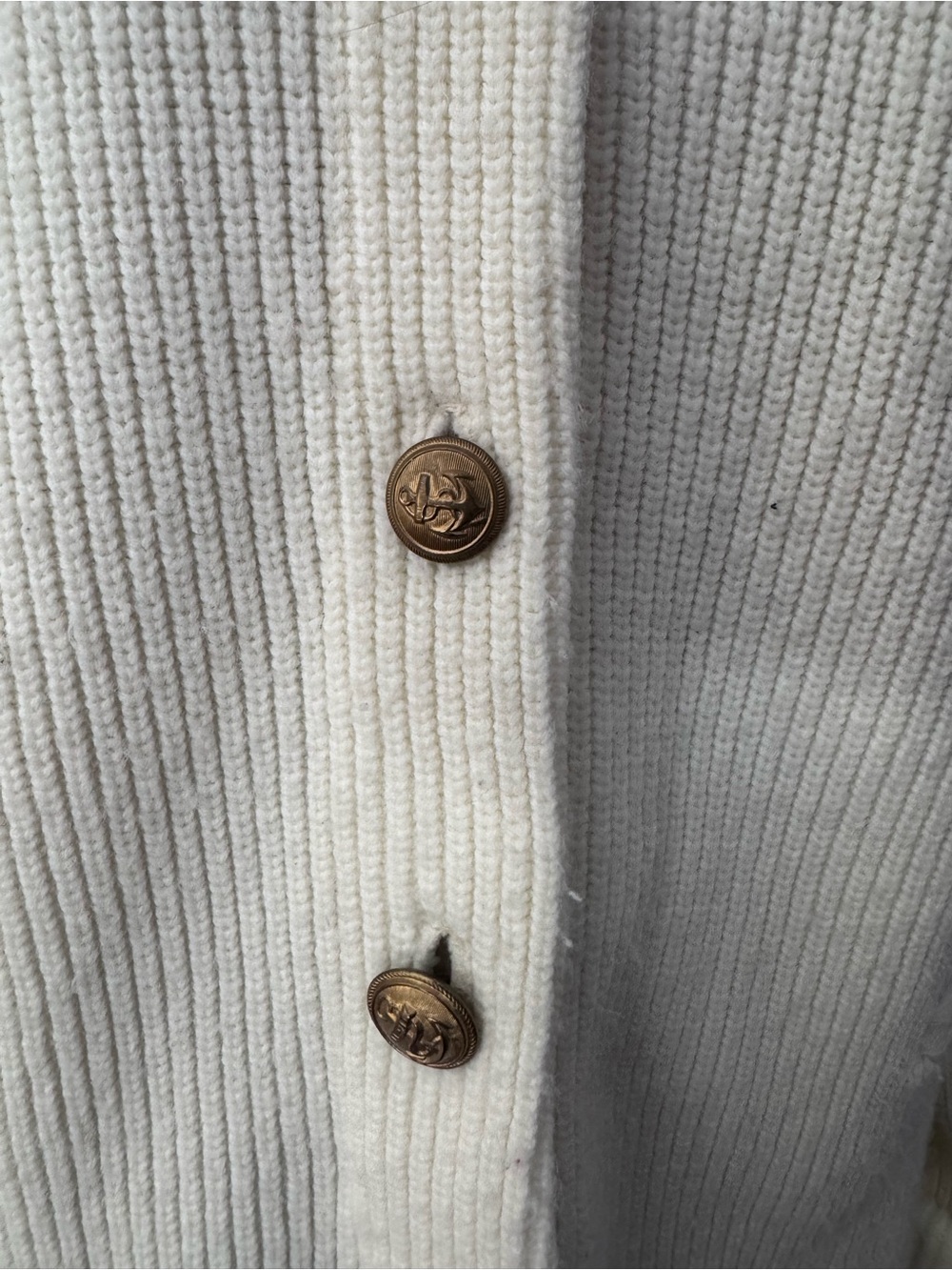 Cream Button-Front Knit Jacket - Picture 8 of 8